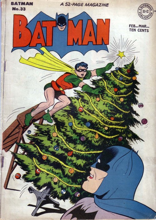 comicbookcovers: Batman Christmas’s,  covers by Jack Burnely, Dick Sprang, and Win Mortimer