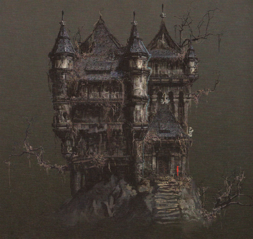 candlemaiden: Hemwick Charnel Lane scenery Bloodborne Official Artworks