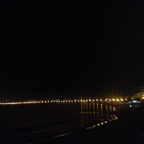 Black &amp; Lights #beach #mallorca #love #sun #lights #night #almost #full #moon
