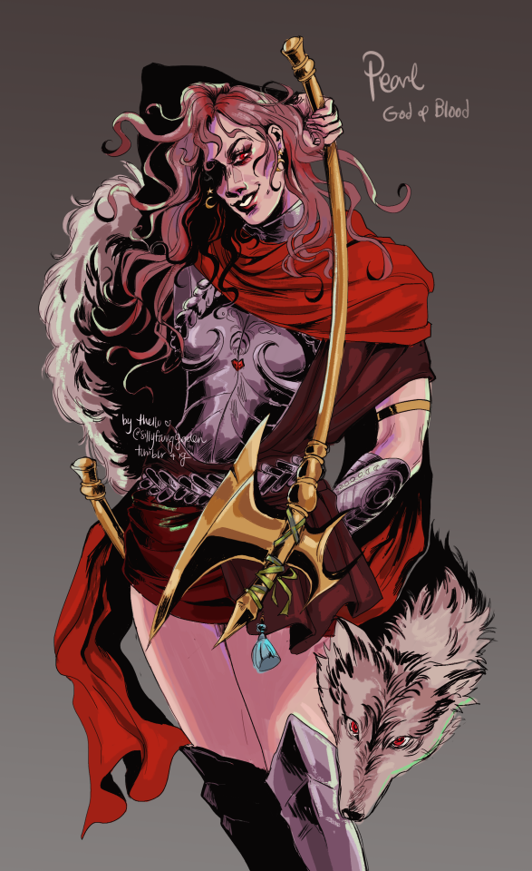 A Stranger With A Sly Smile.... I Caught The Hades Brainworms So Obviously I Had To Draw Scarlet Pearl