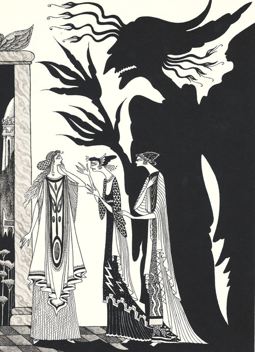 enchantingimagery:Then they proceeded to fill her bosom with dark suspicions.An Errol Le Cain illust