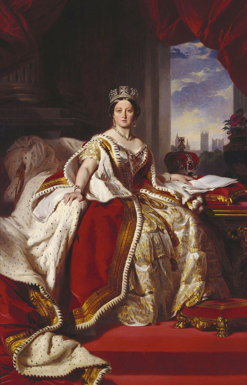 franz-xaver-winterhalter: Queen Victoria, 1859, Franz Xaver WinterhalterMedium: oil,canvas