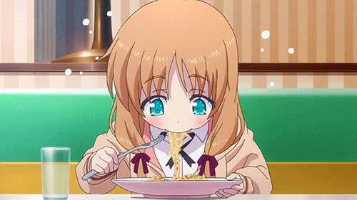 Anime Food Gif Noodles Eating Pasta Fast / If only we could jump