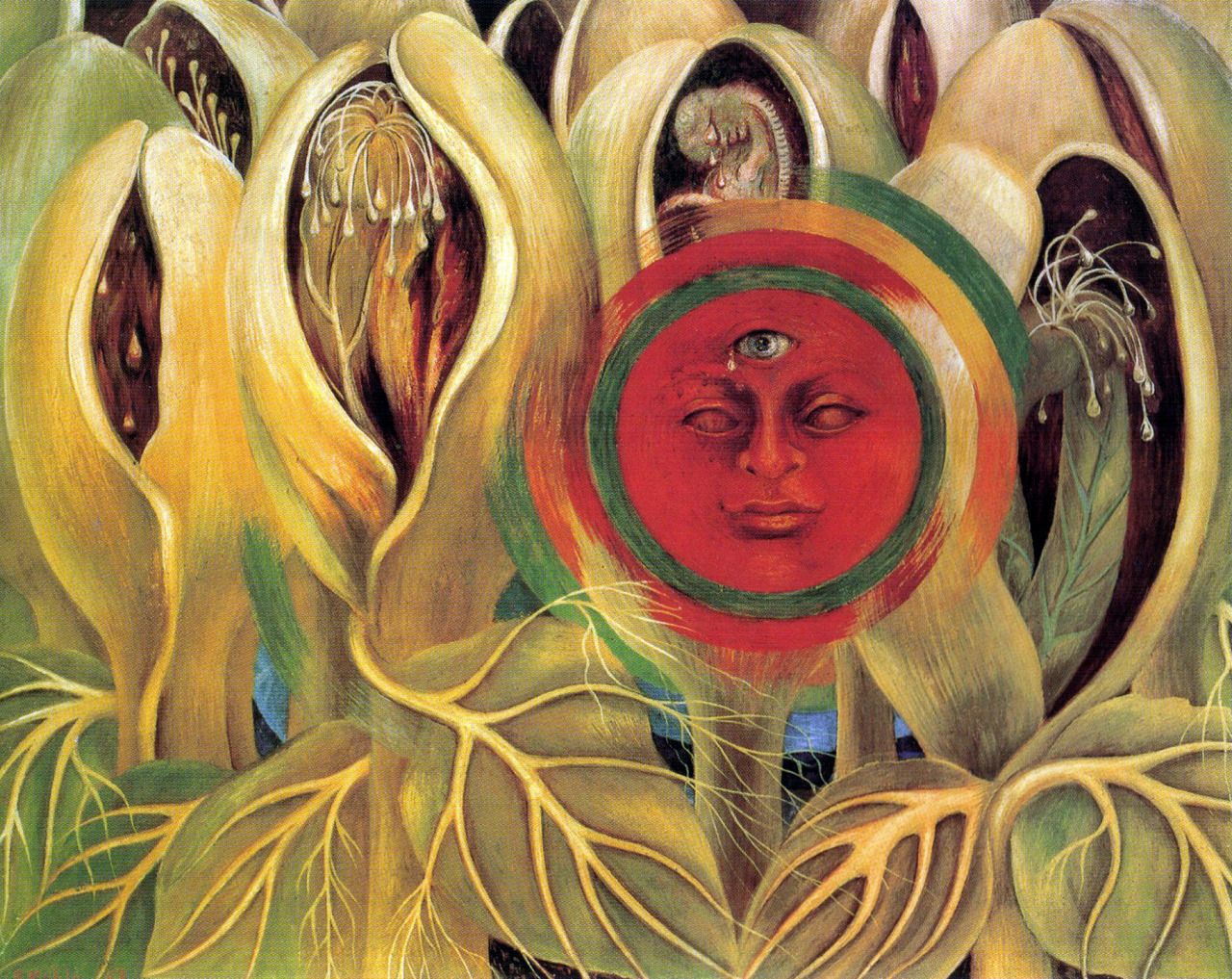 chimneyfish:  Sun and Life, 1947 Frida Kahlo 