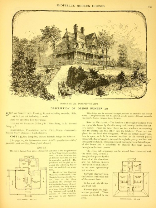 Shoppell’s Modern Houses (1886) - Design No. 412