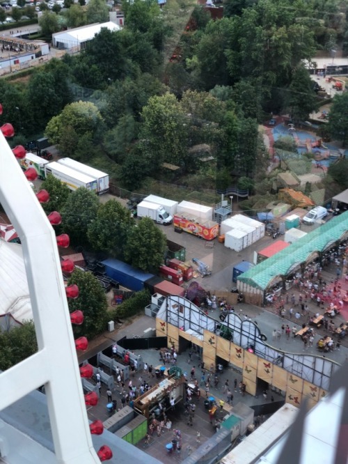 Looking down on some of the urinals at Tomorrowland this summer. I couldn’t get any better pics beca