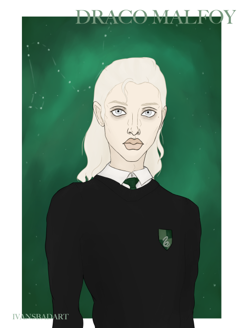 Draco Malfoy during his sixth year at Hogwartsi’ve been wanting to draw him forever as he is one of 