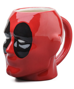 gamefreaksnz:  Deadpool Coffee Mug Start your day off right with a Marvel’s officially licensed Deadpool coffee mug molded from ceramic and hand painted to perfection. List Price: ร.99        Price: ป.20      You Save: Ű.79 (44%)  