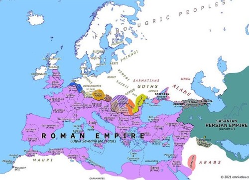 NEW MAP: Europe 275: Assassination of Aurelian (September 275) buff.ly/3rq8iBQ Aurelian’s vi