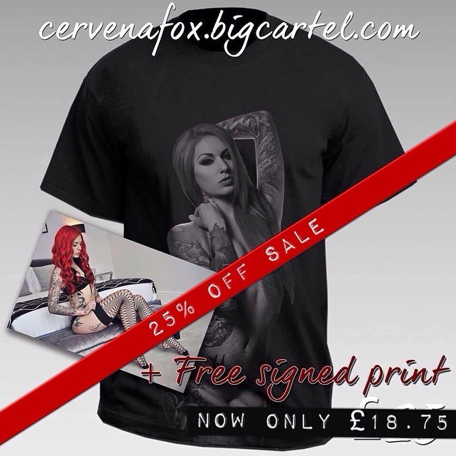 cervenafox:  LAST TEES LEFT!!!! 25% off so grab yours now before they sell out! Won’t