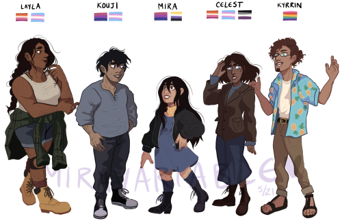 new lineup of fullbodies for my main OCs!