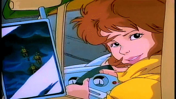 April O'neil driving animated