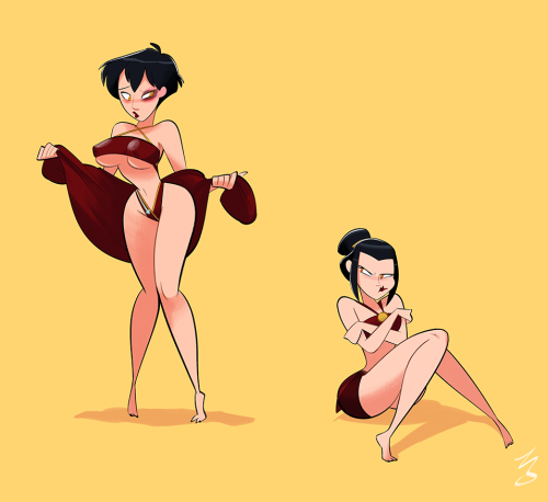 cheesecakes-by-lynx:  Commission piece featuring r63 Zuko and Azula.  With rough prelim sketches!I don’t know about ya’ll, but Fem-Zuko’s got it going on. 