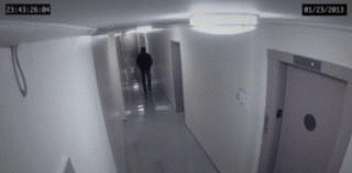 sixpenceee:  A ghost attack was captured on a security camera. A man was walking