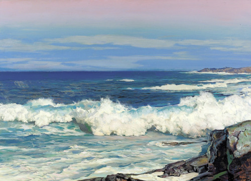 thunderstruck9:Frederick Judd Waugh (American, 1861-1940), Full Glow. Oil on panel, 59 x 81 cm.