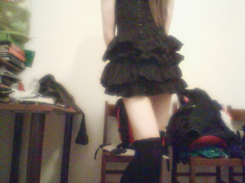 XXX   Black Dress, Black Stockings!  Sorry for photo