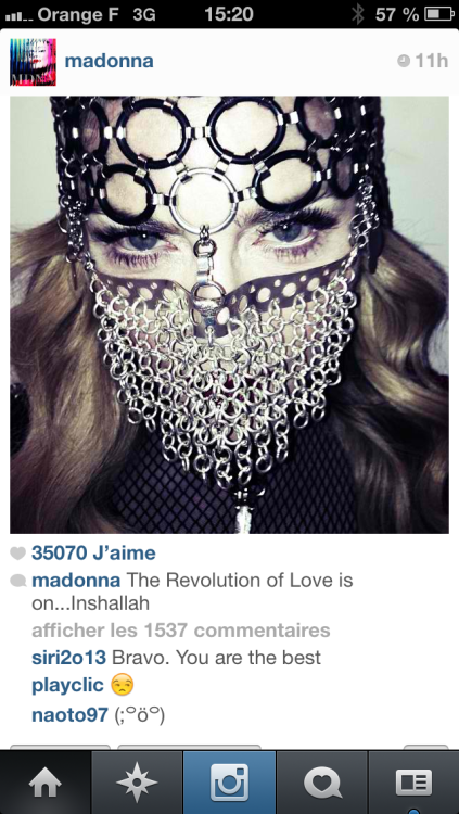 VEIL FETISH  It seems that Madonna is on the same page as M°BA 13 ;-) &ldquo;The Revolution 