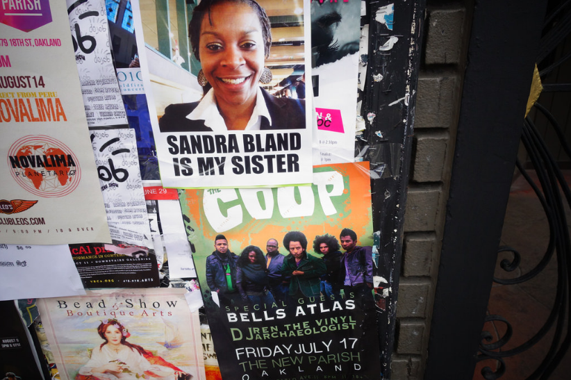 thetrippytrip:  “Sandra Bland is my Sister”  Valencia St in San Francisco 