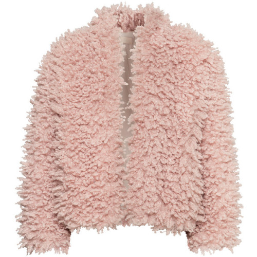 H&M Fake fur jacket ❤ liked on Polyvore (see more pink faux fur jackets)