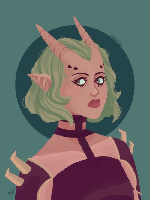 pxndlife:Commission for @firstginger of her cute tiefling character