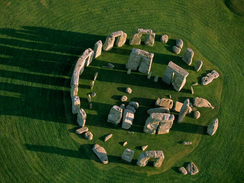 Stonehenge, a prehistoric monument located in Wiltshire, England, about 8 miles north