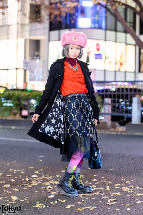 19-year-old vintage-loving English-speaking vegetarian Japanese student Yuria on the street in Haraj