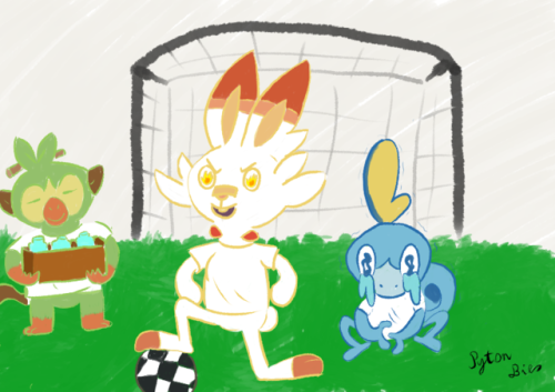 Scorbunny’s name + plus the whole stadium thing in the trailer just made me think about sport 