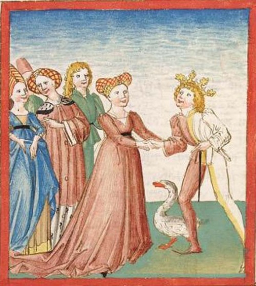 Illustrations from various 15th century German manuscripts made in the workshop of Ludwig Henfflin, 