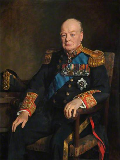 Sir Winston Churchill By John Leigh-Pemberton Oil on canvas