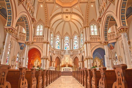 by-grace-of-god:Side Shrine Murals, St. Joseph Church, Macon, GA Renate Rohn Art Studio