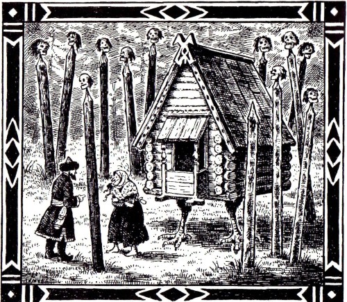 vovat:  Faith Jaques’s illustration of Baba Yaga’s hut, from “The Red Fairy Book” 