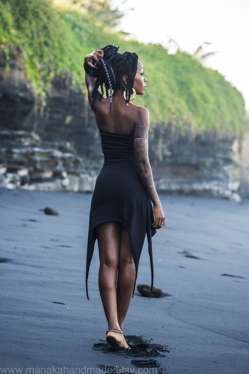 manakahandmade:  Beautiful stretchy cotton lycra pixie summer slip dress. The dress