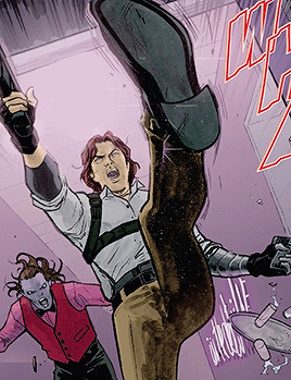 jjoelswatch:“So good news: someone gets to tell Satana Hellstrom that we solved the mystery about why her brother was acting strange. Bad news: we have the real Daimon Hellstrom, but he’s dead. Any takers?”        → Bucky Barnes; Strikeforce