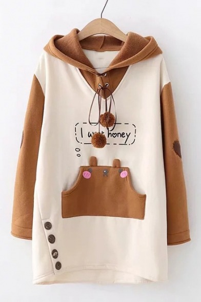 juicyorange1988: Girlish Color Hoodies &amp; Sweatshirts  Japanese ** HELLO  Color Block ** Lett