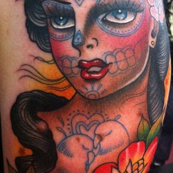 guendouglas:  Close up on today’s fun #muertos