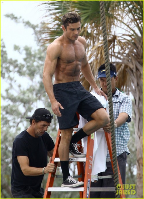 Porn Pics   Zac Efron in “Baywatch’ set part 3 jfpb