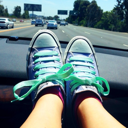 Got my converse some new laces in LA.