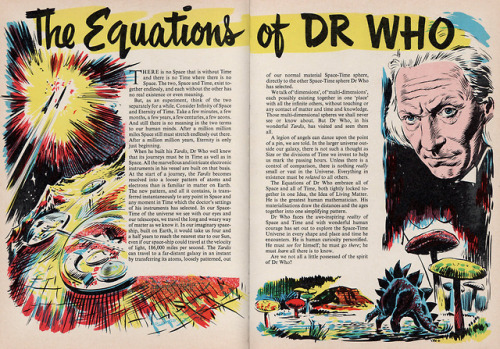 doctornolonger:“Who is Dr Who?” and “The Equations of Dr Who”, from the first Doctor Who Annual in 1