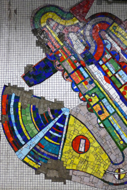 theimportanceofbeingmodernist:  Crazy Paving: Tottenham Court Road Station Mosaics by Eduardo Paolozzi-  Eduardo Paolozzi was a Scottish sculptor and artist. He was influential on the art scene in the 1950s and his work was considered a precursor to the