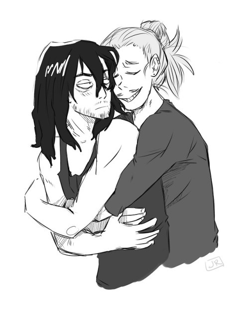 Porn photo rob0ti: I love Aizawa and Mic’s dynamic