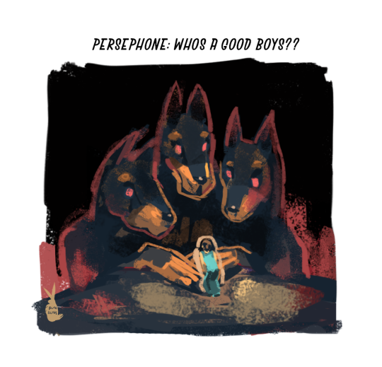 princebunbuns: futchwitch:  persephone: whos a good boys?? cerberus: :0 ??? :O ????