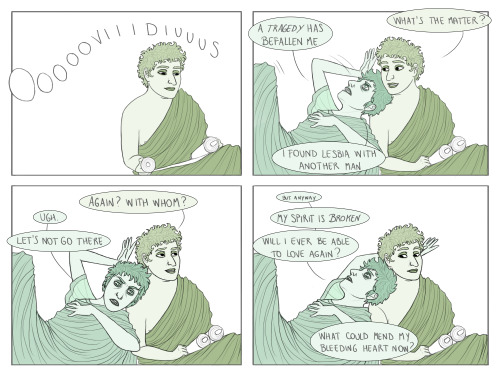 earlhamclassics: things-chelidon-draws:The Dead Romans Society - When the puella cheats on you&helli