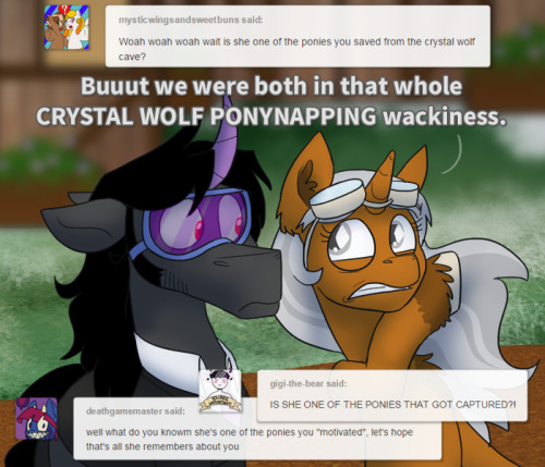 ask-king-sombra:  I NEED A HEROOOOO  OMG I am loving the spastic telepoofing pone yesyes Wiggles ya did it againAnother awesome OC I love to bits X3