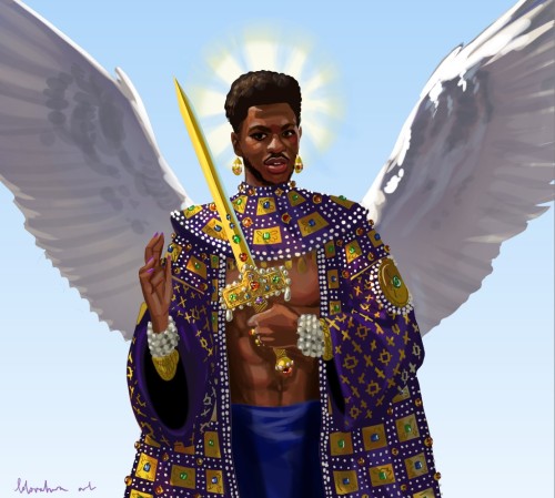 Next swordtember prompt is blessed. Why I did a Byzantine version of Lil Nas X I’m not sure, b