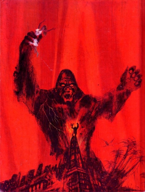 weirdlandtv:Richard Powers (1921-1996) cover art to The Illustrated King Kong. 1970s.