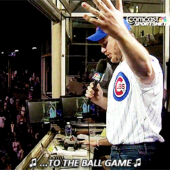 doona-baes:  Chris Pratt at Chicago Cubs game on September 3, 2014. [x] 