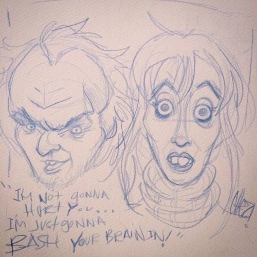 ☝️redrum #theshining #shelleyduvall #jacknicholson #caricature #sketches #sundaymorning #stephenking