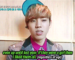 chandoo:  in conclusion, dongwoo’s ideal type? any/all girls 