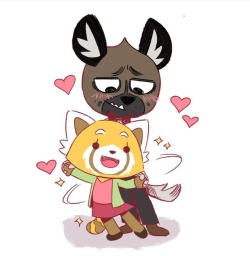 miyuki-kobayashi: Source: sallinensillu from Deviantart. Haida x Retsuko ❤️ &lt;3!