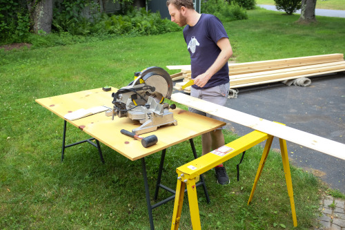 We renovated the porch floor in June. It was covered in decades-old outdoor carpet, but had an intac